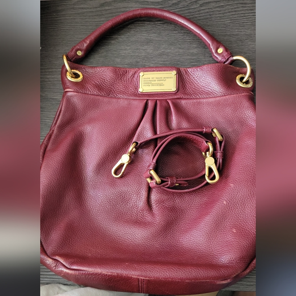 Marc By MARC Jacobs Burgundy Leather Shoulder Bag
